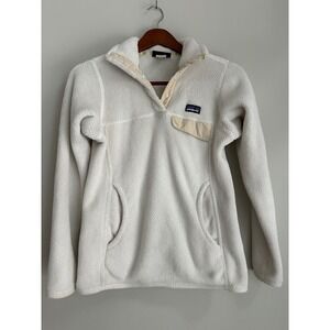 Patagonia Women Polartec Fleece Cream‎ XS Thermal Snap-T Neck Pullover
